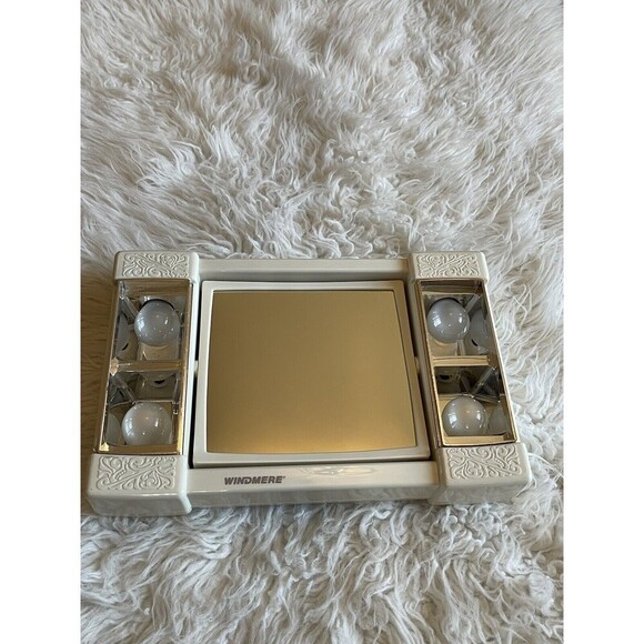 VINTAGE WINDMERE MIRROR SWIVELS GO LIGHTLY TWO SIDED 3X PREOWNED - Picture 4 of 9